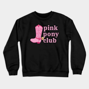 Pink Pony Club Cowgirl Floral Western Boot Chappell Roan Crewneck Sweatshirt